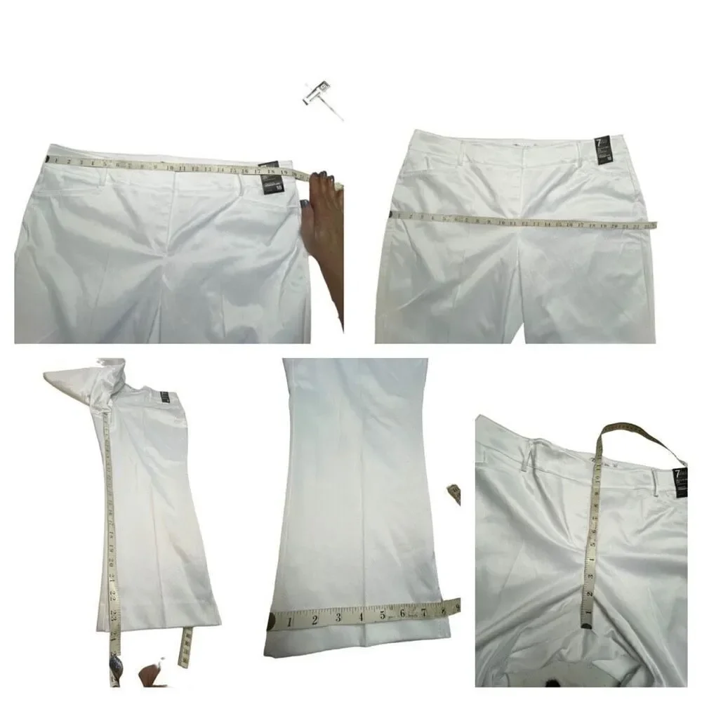 New York & Co 7Th Ave. White Crop Pants Sz 18 NWT - Picture 7 of 7